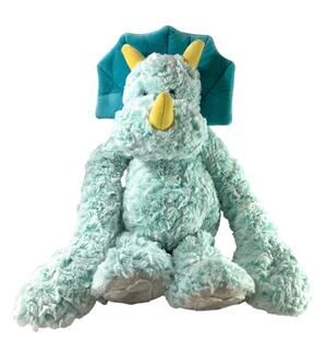 DEMDACO Heartful Hugs Triceratops Weighted Plush Dinosaur 20” Turquoise Sensory